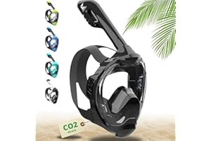 Khroom Maschera da Snorkeling sicura CO2 Maschera a Pieno facciale | Maschera Subacquea per Adulti e Bambini | Maschere da immersione | Seaview Y