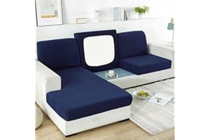 MTHGH Sofa Sitzkissenbezug,Stretch 4/3/2/1 Sitzer/L Form Samt Sofabezug Elastische Couch Kissenbezüge Husse Überzug Bezug Für Sofa Sitzkissen,R-(increase95-135cm) 2-Seater