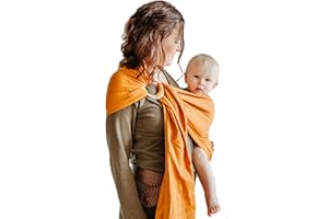 Shabany Ring sling, carrier sling, 100% organic cotton for newborns up to 15 kg including threading instructions -