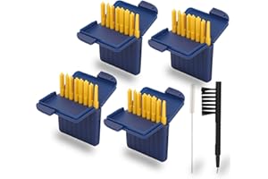 LUQEEG 32Pcs Hearing Aid Wax Guards, Replacement Wax Filters for Starkey Hearing Aid Wax Guard Filters, Hearing Aids Earwax Catcher with Cleaning Brush, Hear Clear Removal and Replacement
