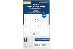 Filofax Personal horizontal week on two pages with appointments English 2026 diary 26-68420
