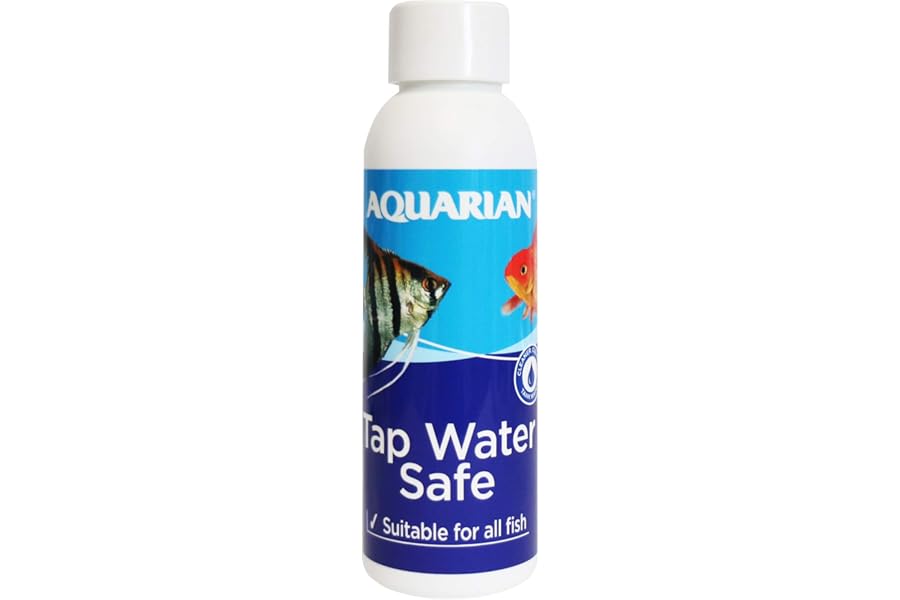 AQUARIAN TAP WATER SAFE, Aquarium Water Conditioner, 118 ml Bottle,White