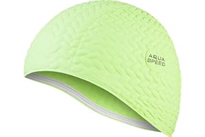 AQUA SPEED Aqua-Speed Swim Cap | Bonnet de Bain | Sports | entraînement | Natation | Cheveux Longs | Latex | Bombastic Tic-Tac