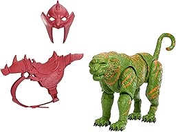 Masters of the Universe Chronicles Action Figure Battle Cat, 6.5 Inch 2026 Movie Accurate, Glass Eyes & Articulated Jaw, Tiger with Saddle & Armor