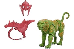 Masters of the Universe Chronicles Action Figure Battle Cat, 6.5 Inch 2026 Movie Accurate, Glass Eyes & Articulated Jaw, Tiger with Saddle & Armor