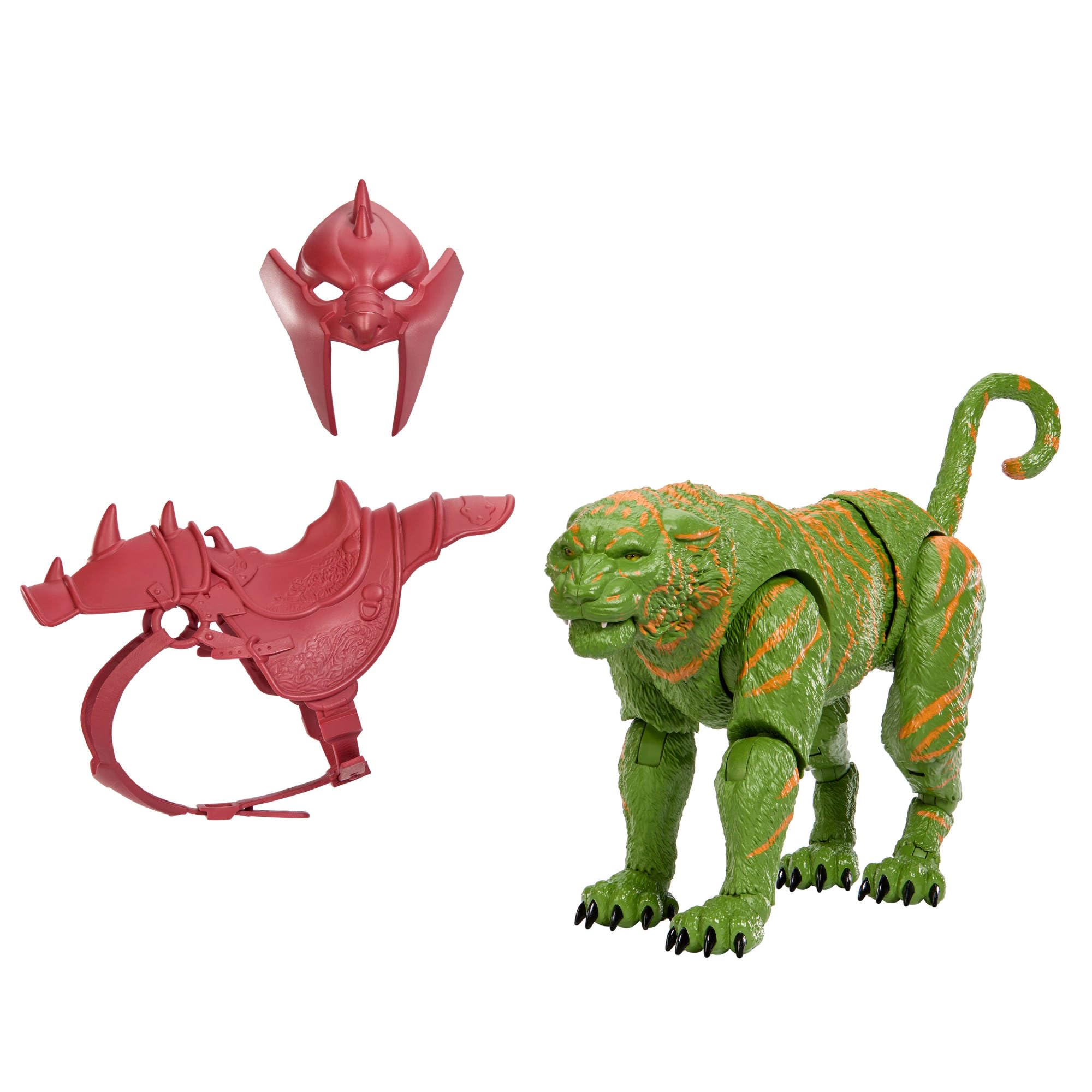 Masters of the Universe Chronicles Actionfigur Battle Cat, Maßstab 1:12, detailgetreu zum Film von 2026, Glasaugen und bewegliches Maul, Tiger mit Sattel und Panzerung, JKJ32 - 1
