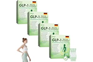 SUNCY HHVB GLP-1 SIX IN-ONE Health Solution Oral Liquid, HHVB GLP-1 Orale Lósung, Glp1 orale flüssigkeit, HHVB GLP1 Tropfen, Natürliche GLP-1 Peptid Komplex Serum für alle Körpertypen (4 Stk)