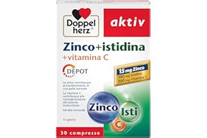 Zinco + Istidina + Vitamina C Longlife - 30 compresse - Integratore per la Pelle e la funzione del Sistema Immunitario -rilascio prolungato - Doppelherz