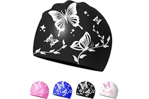 SWAUSWAUK Swimming Cap for Women – Soft, Elastic, Anti-Slip, Stylish, Comfortable