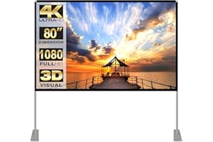 HOIN Schermo per Proiettore con Supporto 80" 16: 9 Schermo Portatile Una Scelta Perfetta per Teatro Domestico il Cinema All'aperto e Altre Attività di Intrattenimento