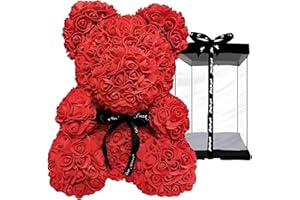 VIGOEXPRESS Miś różany, pluszowy miś, Lovebear z 500 sztucznymi różami – wieczny symbol miłości | LOVEBEAR