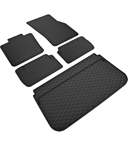 Tapis Anti-dérapants Coleya Pour Mini Cooper F56 2015-2023 (2 Portes) - Set Complet Console Centrale, Accoudoir, Porte-gobelet Et Rainures - Noir