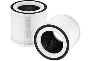 JORAIR Breeva A1 True HEPA Lot de 2 filtres de rechange compatibles avec le purificateur d'air TCL BREEVA A1/A1W, 3 en 1 H13 True HEPA et filtre à charbon actif, pièce de rechange # Breeva A1F