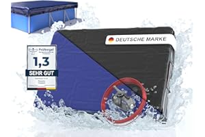 Planenfux® Poolabdeckung rechteckig 400x200 cm | 2-in-1 Poolplane aus 200g/m² PE Material | Sommer & Winter Abdeckung für Schwimmbecken | Solarplane Pool Plane 4x2 m | 460x260cm Schwimmbad Abdeckplane