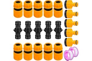 Miyobing Hose Fitting Set - Quick & Snap Connectors Plus Tap Connector 1/2 & 3/4 Inch 2-in-1