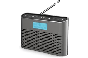 I-BOX Radio Portatile DAB/DAB+ e FM Ricaricabile con Suono Stereo, Radiolina Portatile Piccola Alimentata a Corrente e Batteria per un'Autonomia di Riproduzione fino a 15 Ore