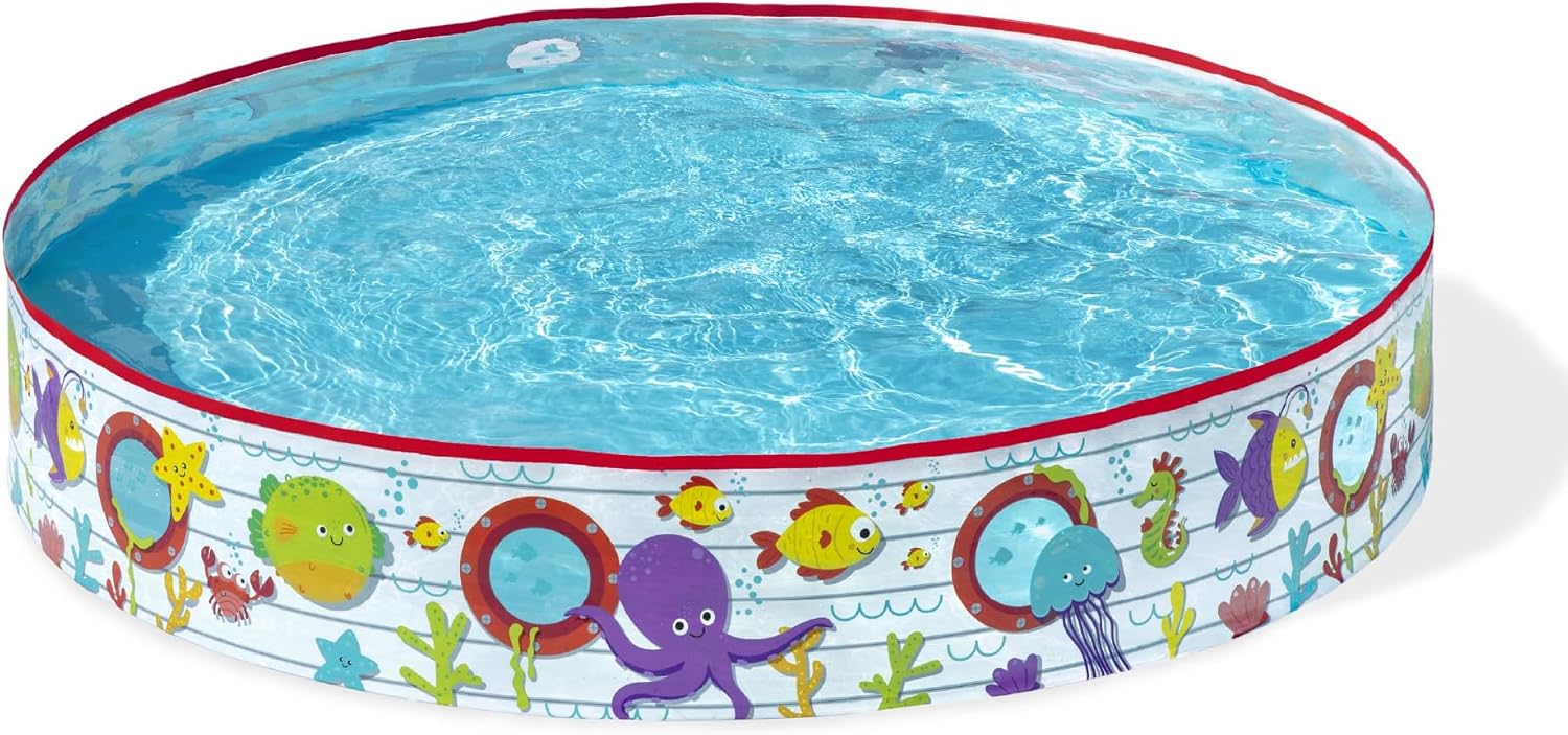 Bestway 55029 Paddling Fill N Kids Garden Pool with Fun Fish Print, Multicolor, 1.52 m x 25 cm