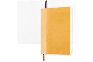 Moonster Blank Paper Refill Notebooks - for Refillable Leather Journal – Eco Friendly Acid-Free and Tree-Free Recycled Cotton Sheets A5 Unlined Notepad 8.25 x 5.75 Inches with 240 Smooth Pages