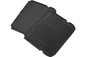 FOCOLLK Lot de 2 plaques grillées de rechange pour presse à panini et grill Cuisinart GR-4NP1 5 en 1 – Accessoires de grille, sans BPA, 2 pièces