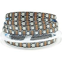 Tesfish 5V WS2812B LED Strip Lights, 5 Meter RGB LED Pixel Strip 5050 300 LEDs IP30 Flexibel Full Colour Individueel Adresseerbare Smart LED Lichtstrip voor Reclame Decoratie DIY Projecten