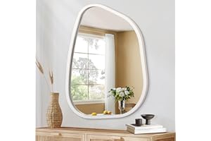 HLFMVWE Unregelmäßiger Ovaler Wandspiegel Große 35 x 25 cm Zoll Asymmetrischer Spiegel An der Wand Befestigte Eitelkeit Künstlerische Spiegel Dekor für Wohnzimmer Schlafzimmer Badezimmer