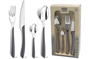 AMEFA set di posate ECLAT grigio 24 pezzi.