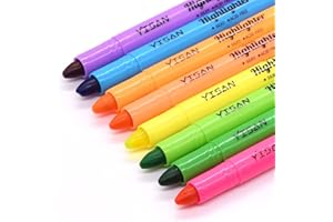 YISAN Evidenziatore Gel, Evidenziatore a Secco per Bibbia in Gel Solido,non Macchia, 8 Colori Assortiti 20222
