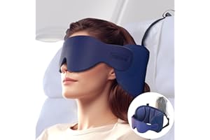 Inspireyes Poduszki podróżne samoloty, akcesoria podróżne zatwierdzone przez FSA HSA do długich lotów, poduszka podróżna do samochodu dla dzieci, maska do spania w samolocie, błękitne jezioro