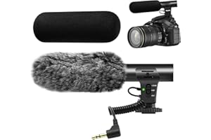 tikysky M-1 Microphone vidéo pour appareil photo reflex numérique, interview, canon pour Canon, Nikon, Sony, Fuji Videomic avec prise jack 3,5 mm