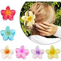 6er Set Blumen-Haarklammern Aus Acryl – Bunt, Rutschfest, Für Langes & Dickes Haar – Perfekt Für Strand, Party & Alltag