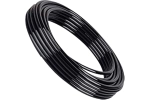 GREITAPIGU.LT Tubo pneumatico in poliuretano PUN | 5 metri | esterno 4 mm x interno 2,5 mm | nero | flessibile tubo aria compressa aria carburante olio