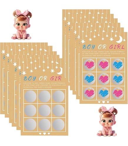 AerWo Juegos de revelación de género, juego de mesa Tic Tac Toe con 10 letreros para niño o niña, ideas de revelación de género, él o ella, suministros para fiesta de AerWo Juegos de revelación de género, juego de mesa Tic Tac Toe con 10 letreros para niño o niña, ideas de revelación de género, él o ella, suministros para fiesta de