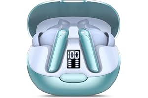 PUQO AI Traducteur Vocal Instantané, 48H Ecouteur Traducteur Instantané avec 164 Langues, 7 Modes de Traduction, 3 en 1 Écouteur Traducteur, Buletooth 5.3 Oreillette Traduction Instantanée, Bleu clair