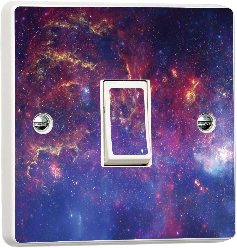 Space Stars Nebula Light Switch Sticker Cover Vinyl Skin Wall Decal Decor