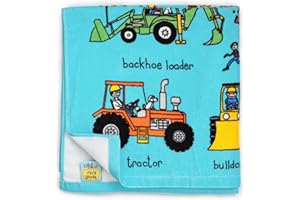 Tyrrell Katz Kids Trucks Printed Towel in Blue - Children’s Bath Sheet 100% Soft Cotton Beach Cloth with Rectangular Design - 70 x 140 cm