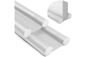 BIORYC ® (x2) Burlete Puerta Entrada de Polipiel con Tira de Sellado para Puertas | Burlete Bajo Puerta Exterior Aislante Térmico y Acústico | Protector Puerta Casa contra Frío, Ruido y Corrientes