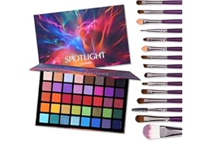 UCANBE Paletas de Sombras de Ojos 40 Coloridas con 15 Pinceles - Paletas de Maquillaje Profesionales Larga Duración - Sombra de Ojos Brillantes y Mate - Crear Belleza