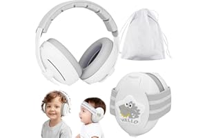 Sunshine smile 2 in 1 Gehörschutz Baby Kopfhörer,Baby Gehörschutz 0-4 Jahre,Neugeboren Ohrenschützer mit Geräuschunterdrückung & Verstellbares Kopfband,Dinosaurier baby Kopfhörer