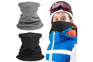 AWUMBUK Cache-Cou Enfants, 2 Stück Snood Enfant Peluche Hiver Enfant Écharpe Neck Warmer Convient aux Sports de Plein Air, au Ski et au Cyclisme