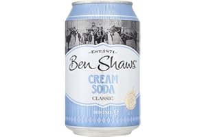 Ben Shaws, Classic Cream Soda case of 330ml Cans, Vanilla (Pack of 24)