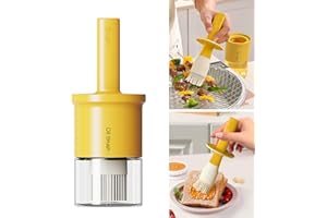 YARRAMATE Oil Dispenser Bottle with Heat-Resistant Brush, 10oz/300 ML Glass Container for Kitchen, Silicone Basting & Pastry Tool for Cooking, BBQ, Vinegar, Sauce, Grill, Frying (Orange)