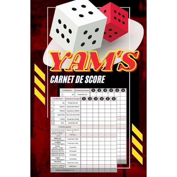 Pack de 2 blocs de score Yam's (80 feuilles de marque) - Carnet 10x14cm Pack de 2 blocs de score Yam's (80 feuilles de marque) - Carnet 10x14cm