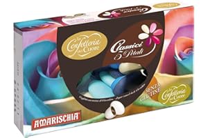 La Confetteria del Cuore, Classiques au Chocolat Fumés Céleste, Dragées en Chocolat Fondant, Idéales pour les Fêtes, Mariages et Baptêmes, Sans Gluten, 100% Fabriquées en Italie, Paquet de 1 kg