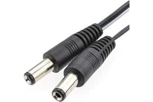 KENABLE 2,1 mm x 5,5 mm DC Connecteur Cordon Mâle vers Mâle Alimentation câble 1 m [1 mètre/1m]