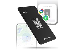 Rolling Square AirCard Dual - Bluetooth Plånboksspårare - Kompatibel med både Apple iOS Find My och Google Android Find Hub – Trådlös laddning, Anti-förlust kort – Smart lokalisator