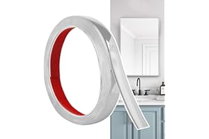 Hengrongshen Modanatura Adesiva per Pareti Argento Opaco (6M x 2cm) Facile da Tagliare e Incollare, Strisce Decorative Flessibili in PVC per Cornici, Specchi, Soffitti, Pavimenti, Armadi, Piastrelle