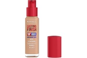 Rimmel London Lasting Finish 35H, 160 Vanilla, fondotinta, lunga tenuta, idratante, formula vegana, alta coprenza, 30ml