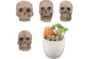 Toddmomy 20 Pezzi Decorazioni Tavolo Halloween Mini Teschi Realistici in Resina Ornamenti Scheletro Per Casa Feste Atmosfera Inquietante