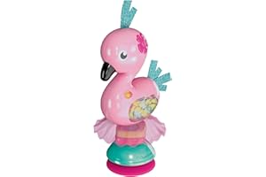 Clementoni Baby Fancy Flamingo, Sonaglino Interattivo Fenicottero con Melodie, Bambini 3 Mesi+, Sonaglio con Palline, Effetti Sonori e Ventosa per Il Momento Pappa, Stimola Sensi e Manualità, 17492