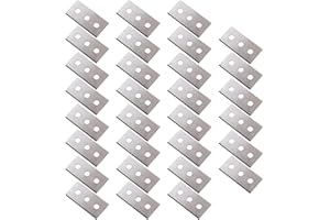ANYUANKW 30 Piezas Cuchillas con Doble Filo, Cuchillas de Recambio para Rascavidrios de Hoja, Cuchillas Rasqueta Vitrocerámica para Cortar de Forma Limpia y Profesional Material